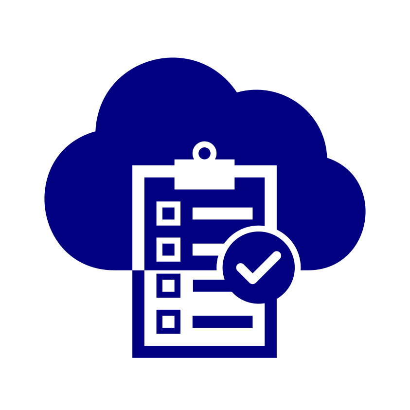 Cloud checklist icon