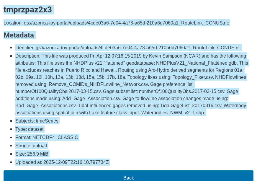Portal dataset detail